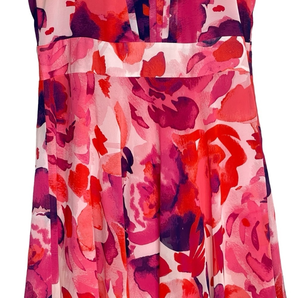 Eliza J Dress Womens 14 Floral Print Sleeveless Maxi Halter Wedding Guest Event - Picture 4 of 12